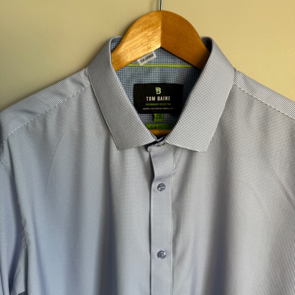 Tom Baine Performance Men's Lightweight Casual Dress Shirt Purple Graph Size XXL - Picture 4 of 15